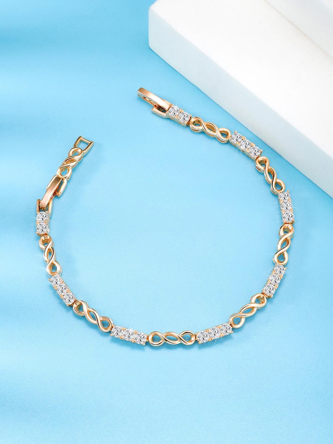 

Peora Gold-Plated Cubic Zirconia Wraparound Bracelet