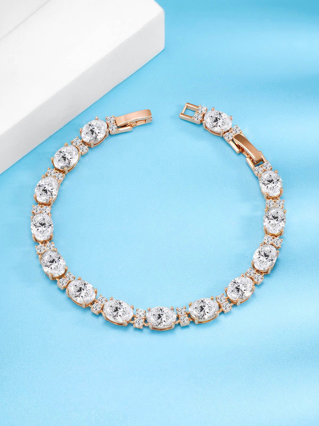 

Peora Cubic Zirconia Gold Plated Wraparound Bracelet