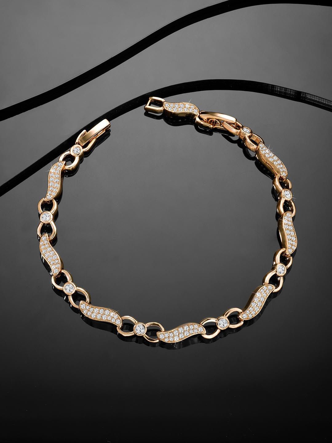 

Peora Gold-Plated Cubic Zirconia Wraparound Bracelet