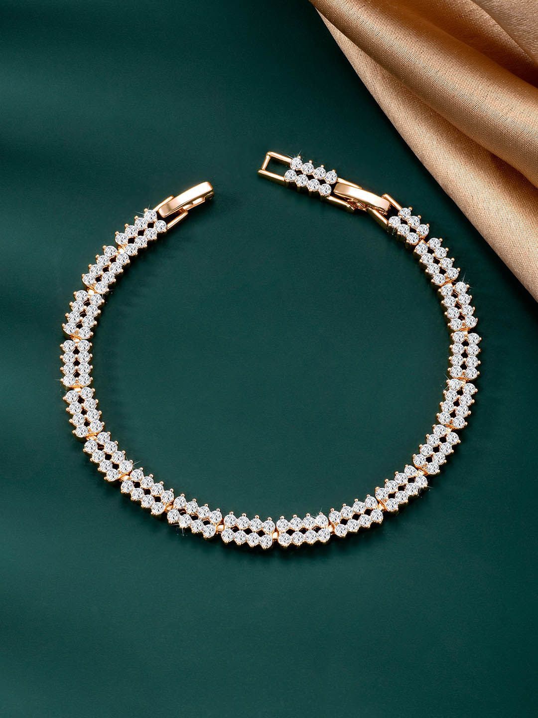

Peora Gold-Plated Cubic Zirconia Wraparound Bracelet