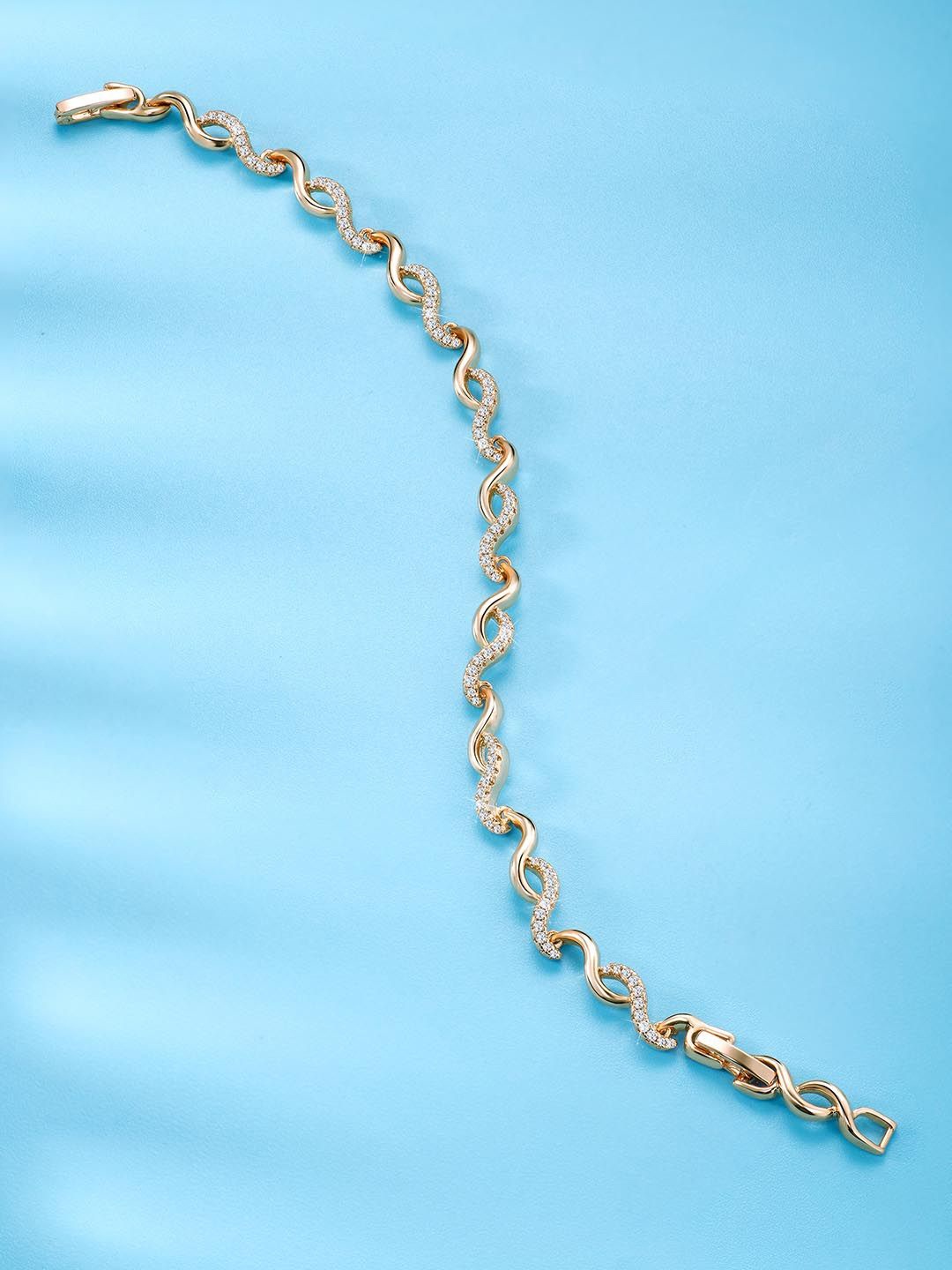 

Peora Gold-Plated Cubic Zirconia Wraparound Bracelet