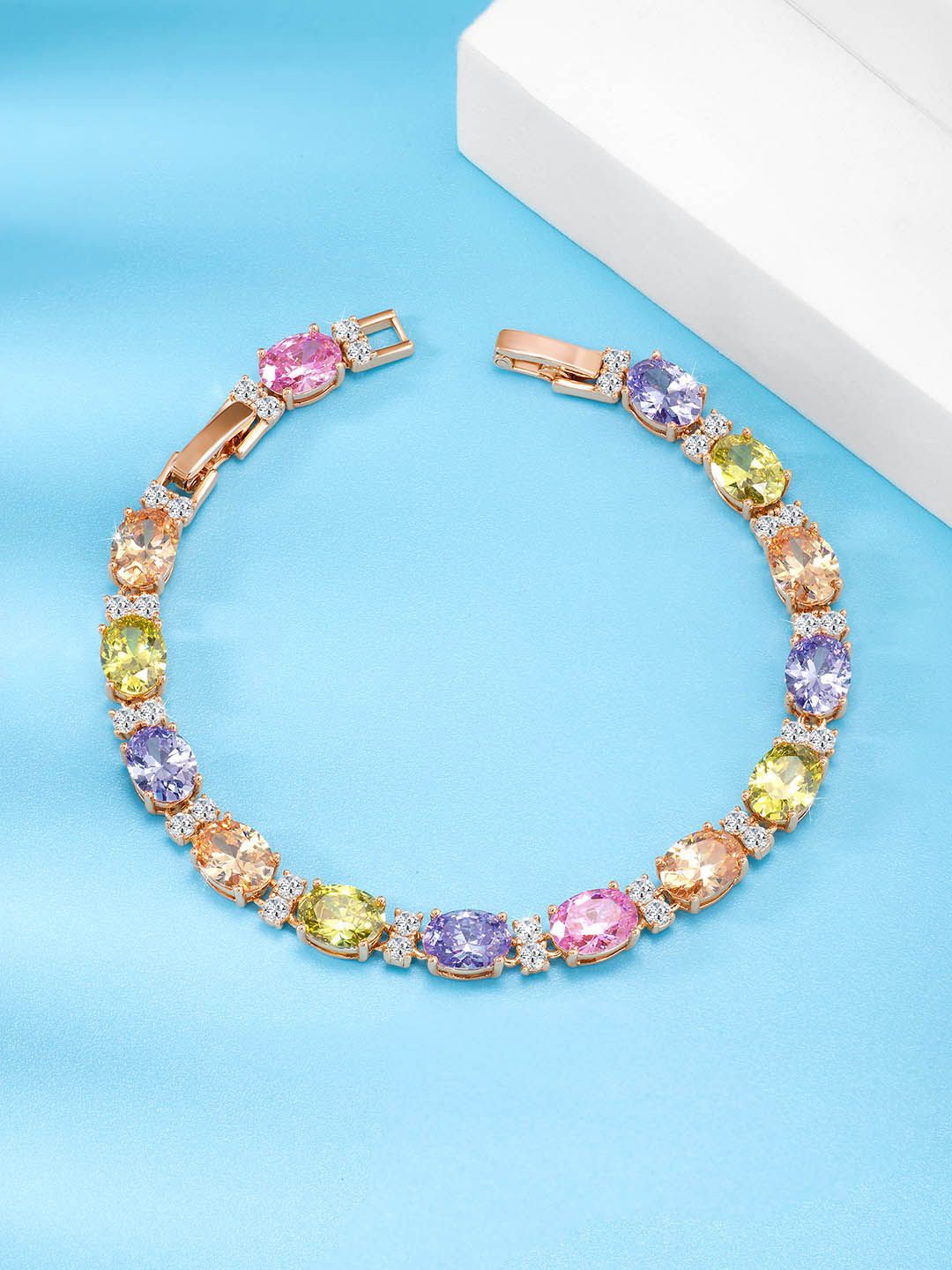 

Peora Gold Plated Cubic Zirconia Wraparound Bracelet