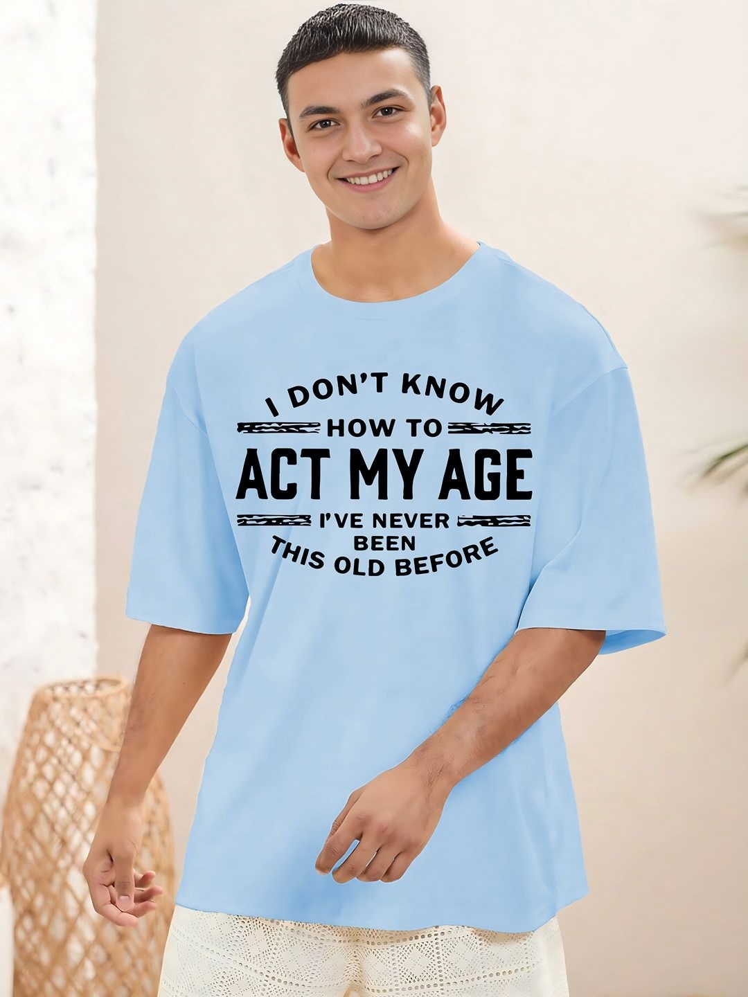 

Kotty Men Typography Printed Applique T-shirt, Blue