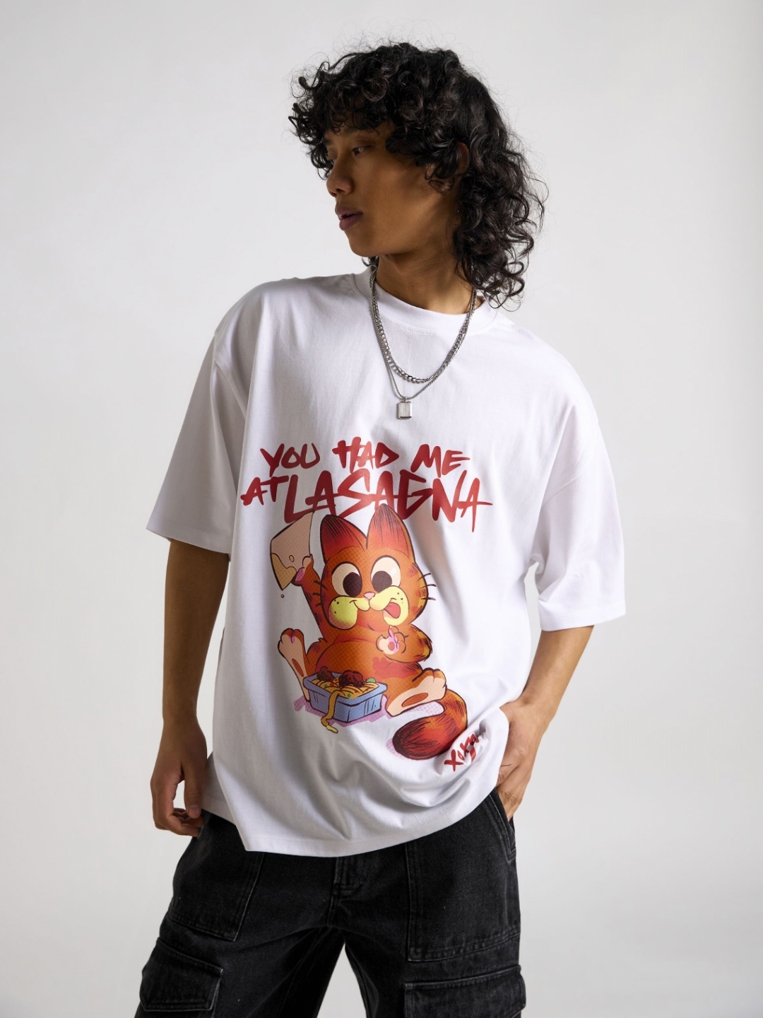 

THE CLOTHING FACTORY Men Garfield Printed T-shirt, White