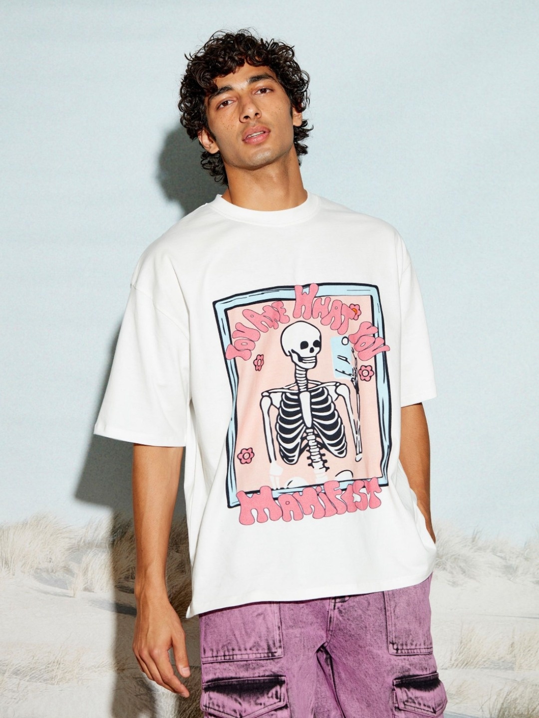 

THE CLOTHING FACTORY Men Typography Printed T-shirt, White