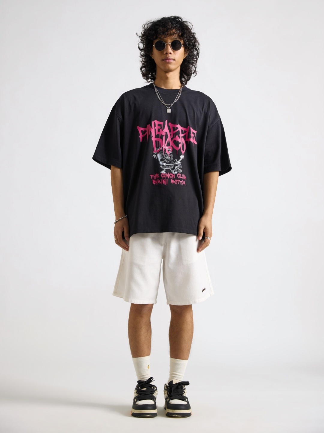 THE CLOTHING FACTORY Men Typography Printed Applique T-shirt, Black