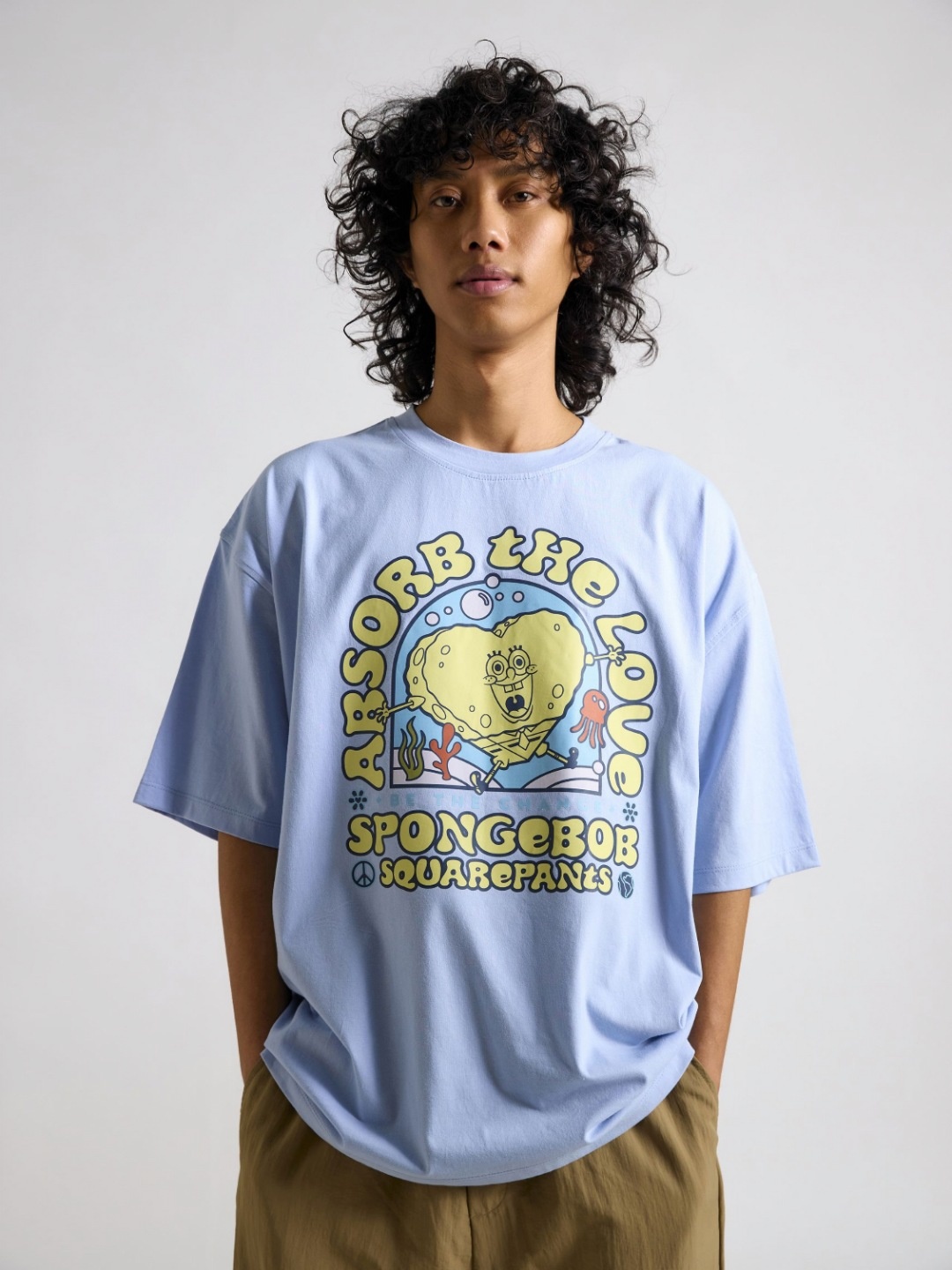 THE CLOTHING FACTORY Men Typography Printed Raw Edge T-shirt, Blue