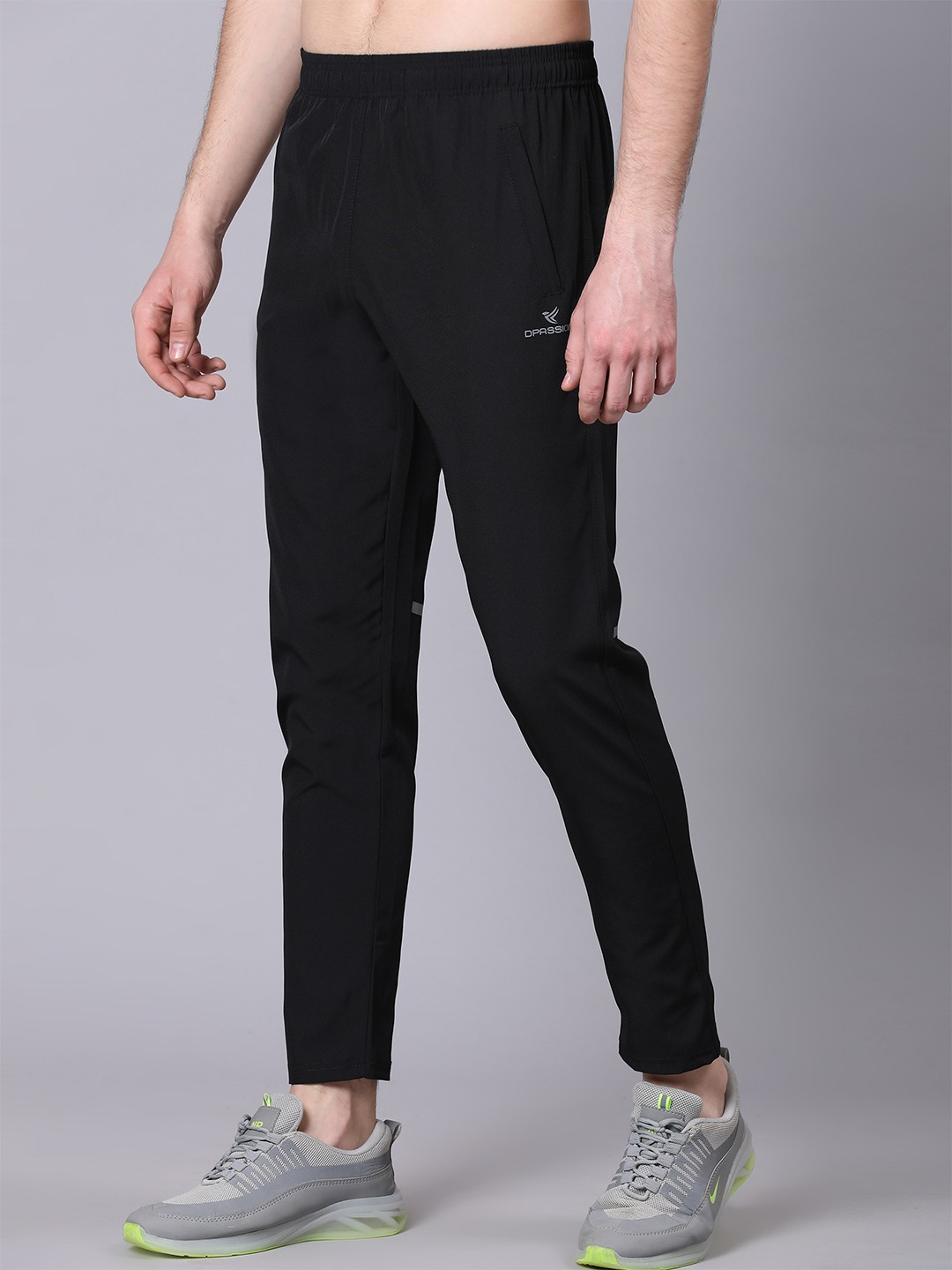 

Dpassion Men Rapid Dry Light Weight Track Pants, Black