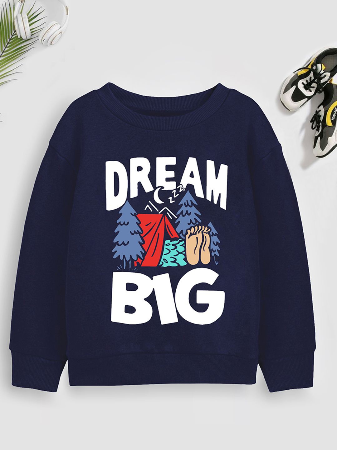 

YK X Trampoline Unisex Kids Printed Sweatshirt, Blue