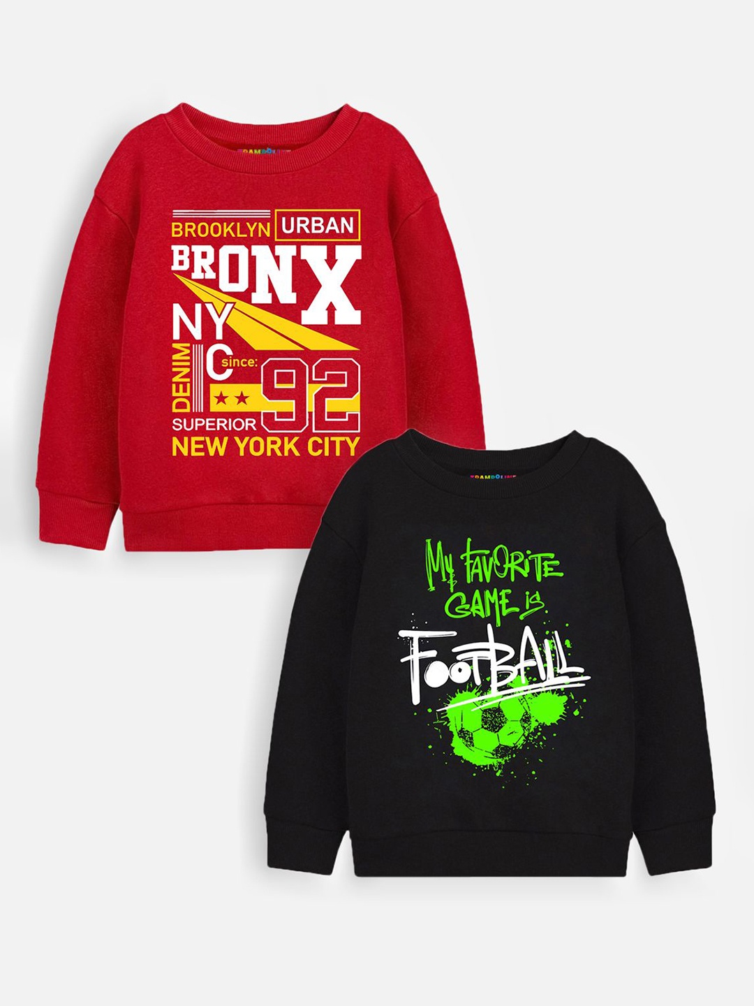 

YK X Trampoline Unisex Kids Printed Sweatshirt, Black