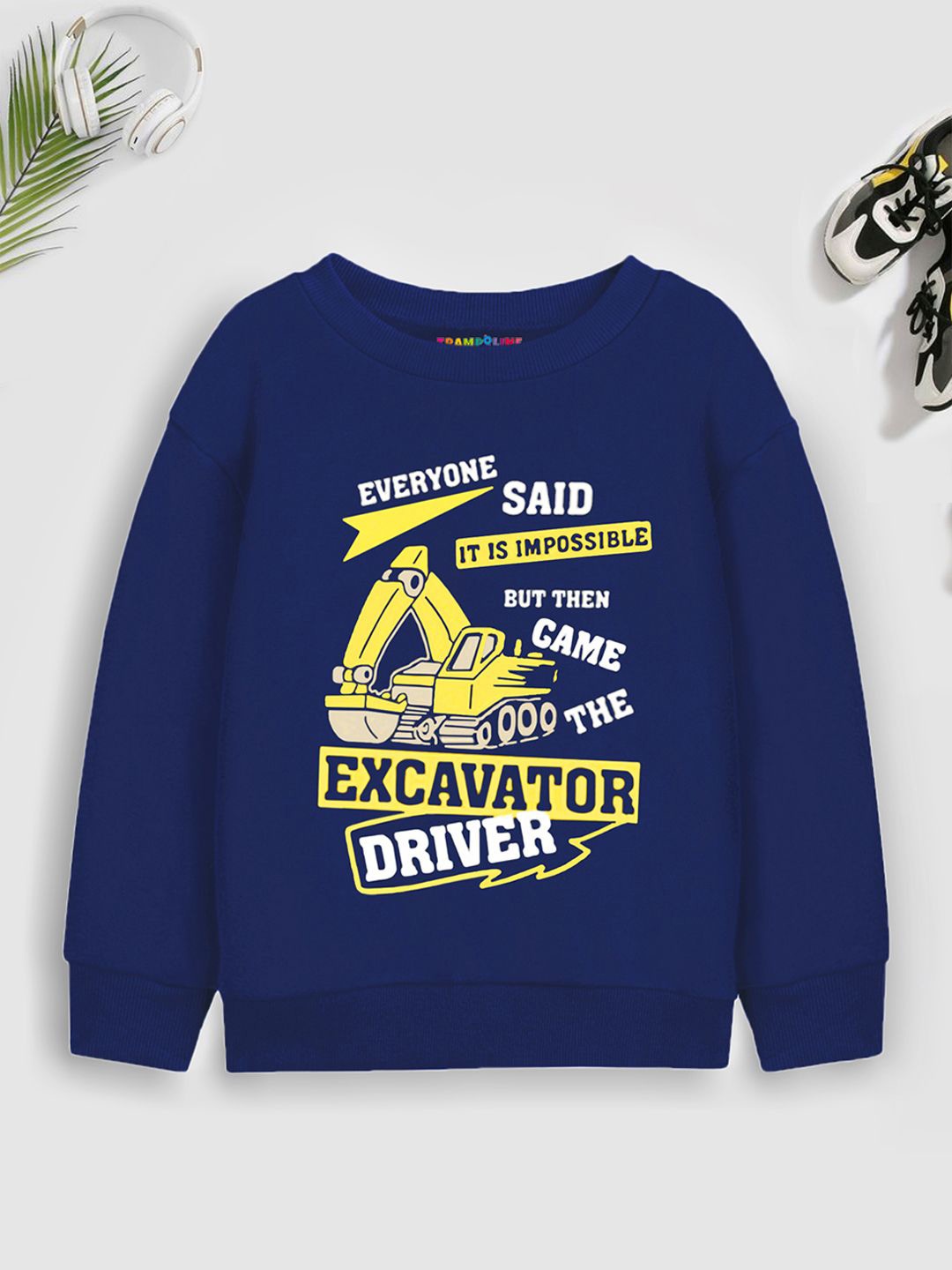 

YK X Trampoline Unisex Kids Printed Sweatshirt, Blue