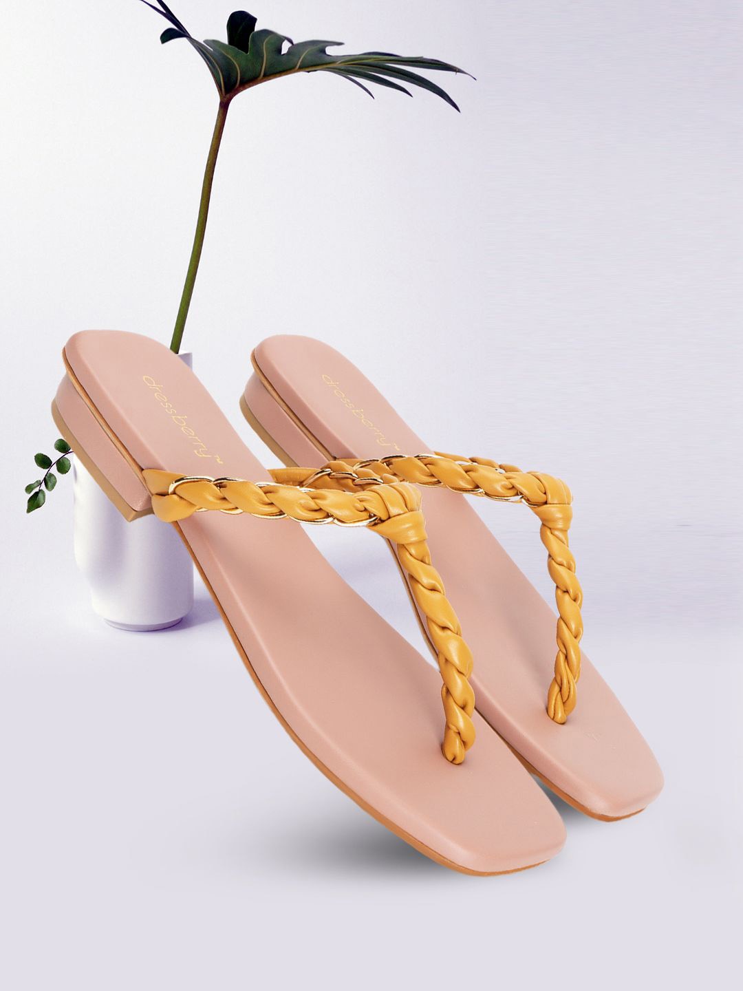 

DressBerry Women T-Strap Flats, Tan
