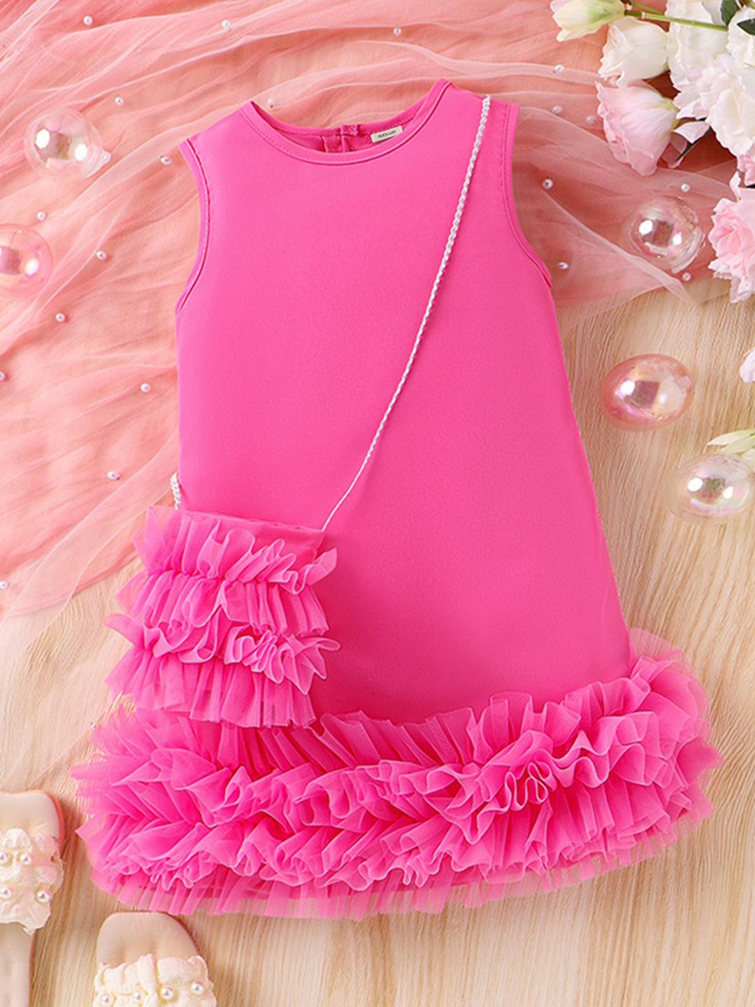 

INCLUD Peplum Dress, Fuchsia