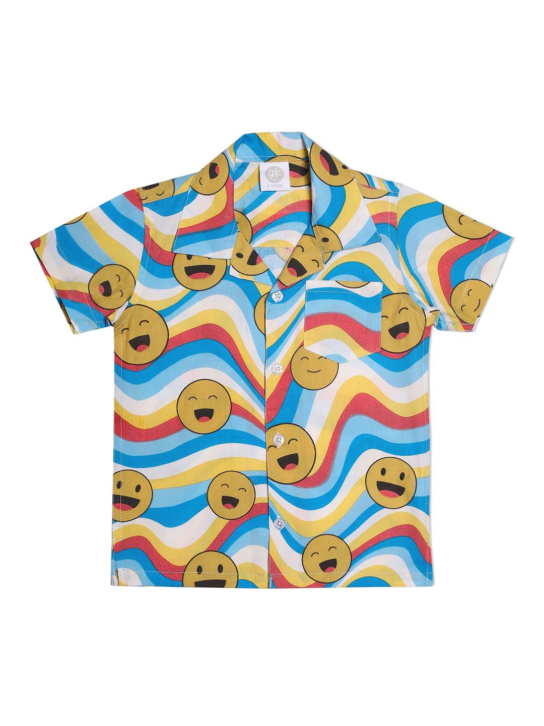 

YK Boys Classic Opaque Printed Casual Shirt, Multi