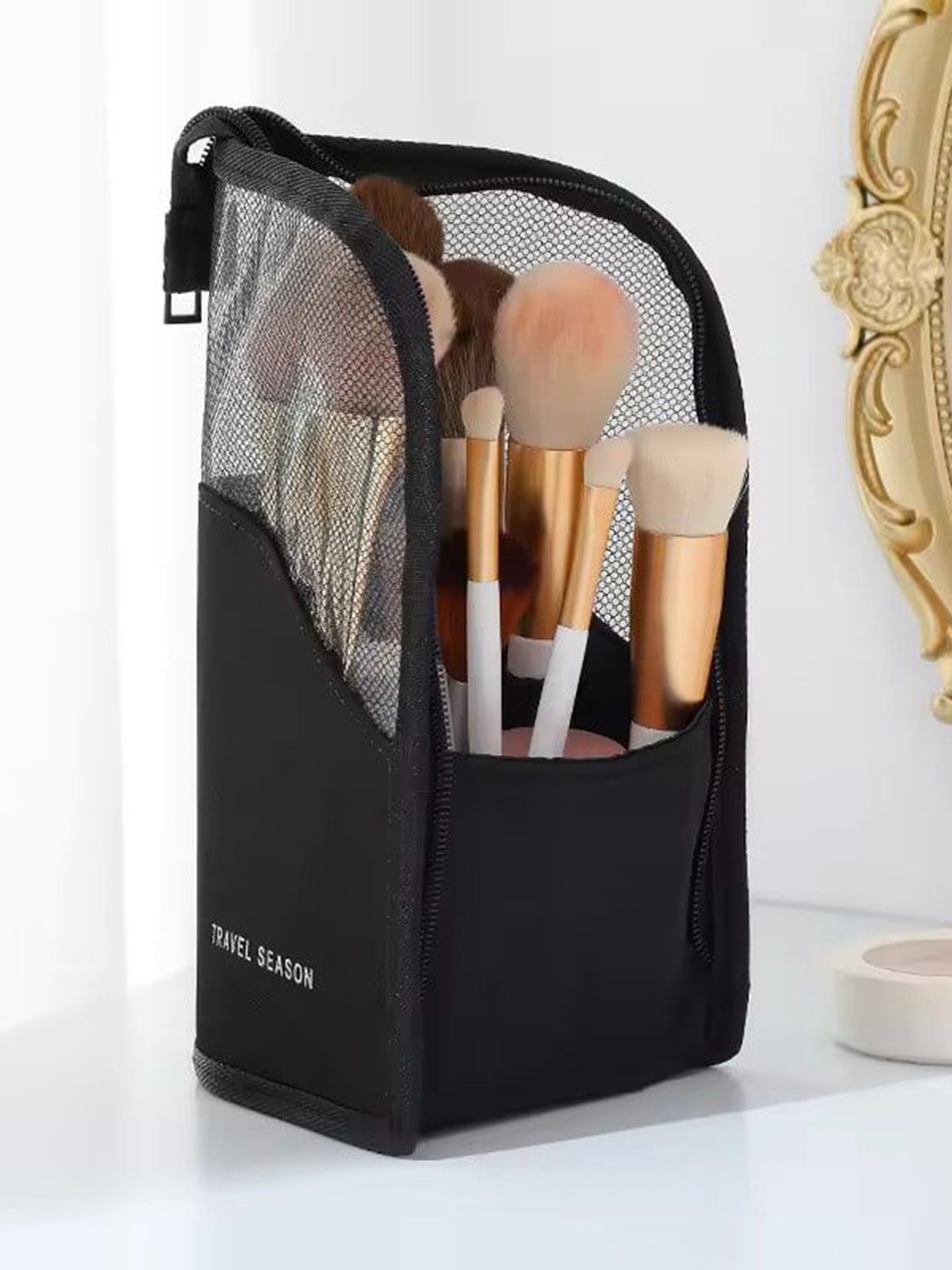 

NFI essentials Makeup Brush Organizer, Black