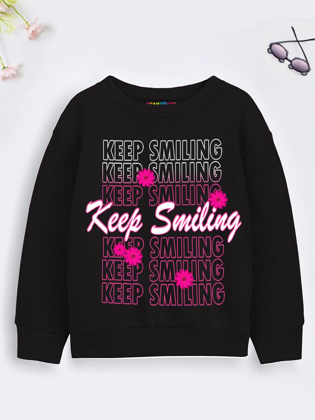 

YK X Trampoline Girls Printed Sweatshirt, Black