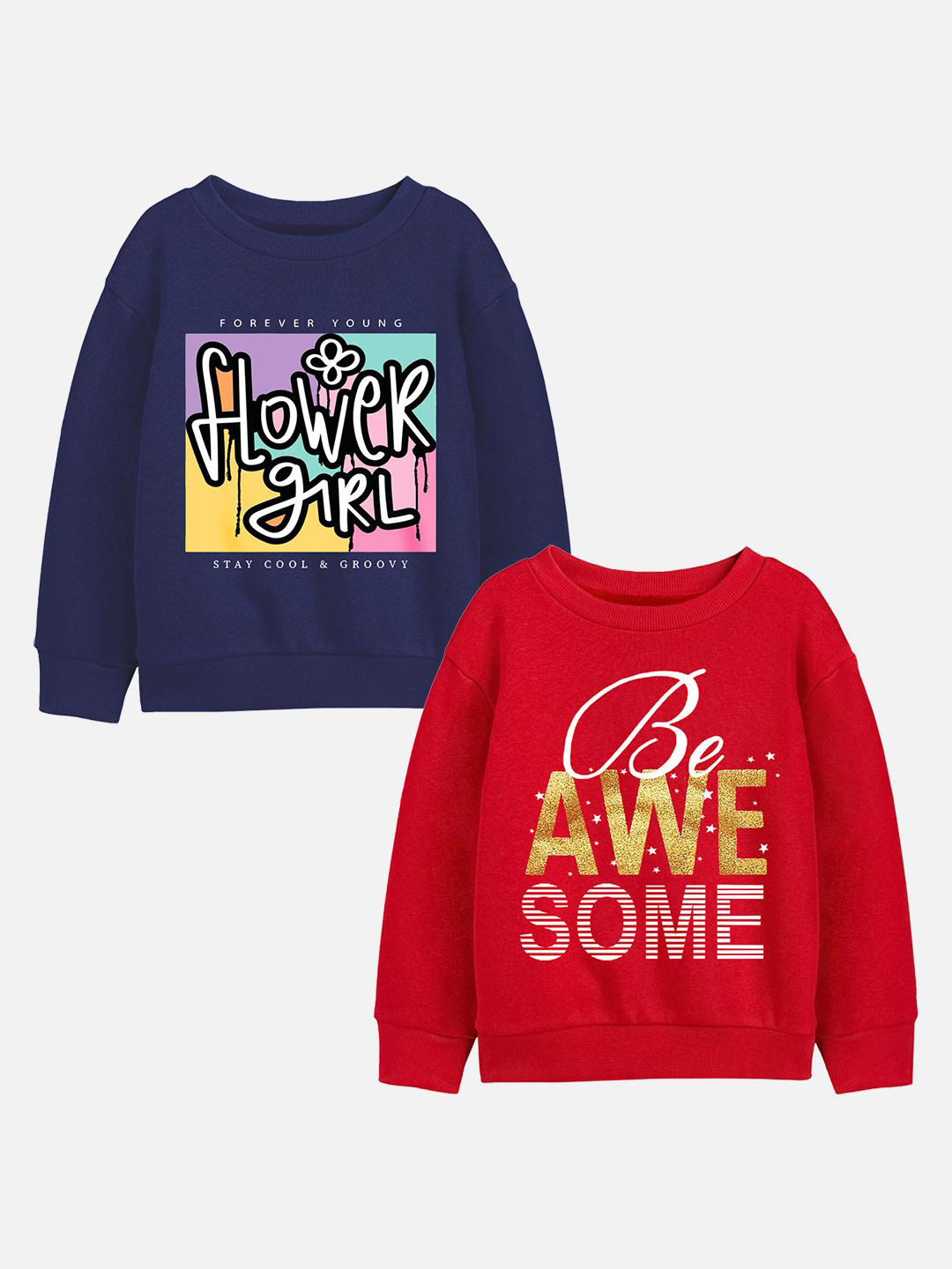 

YK X Trampoline Girls Printed Sweatshirt, Blue