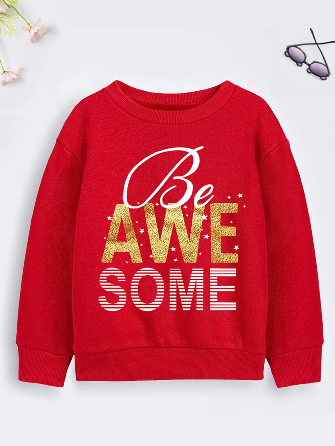 

YK X Trampoline Girls Printed Sweatshirt, Red
