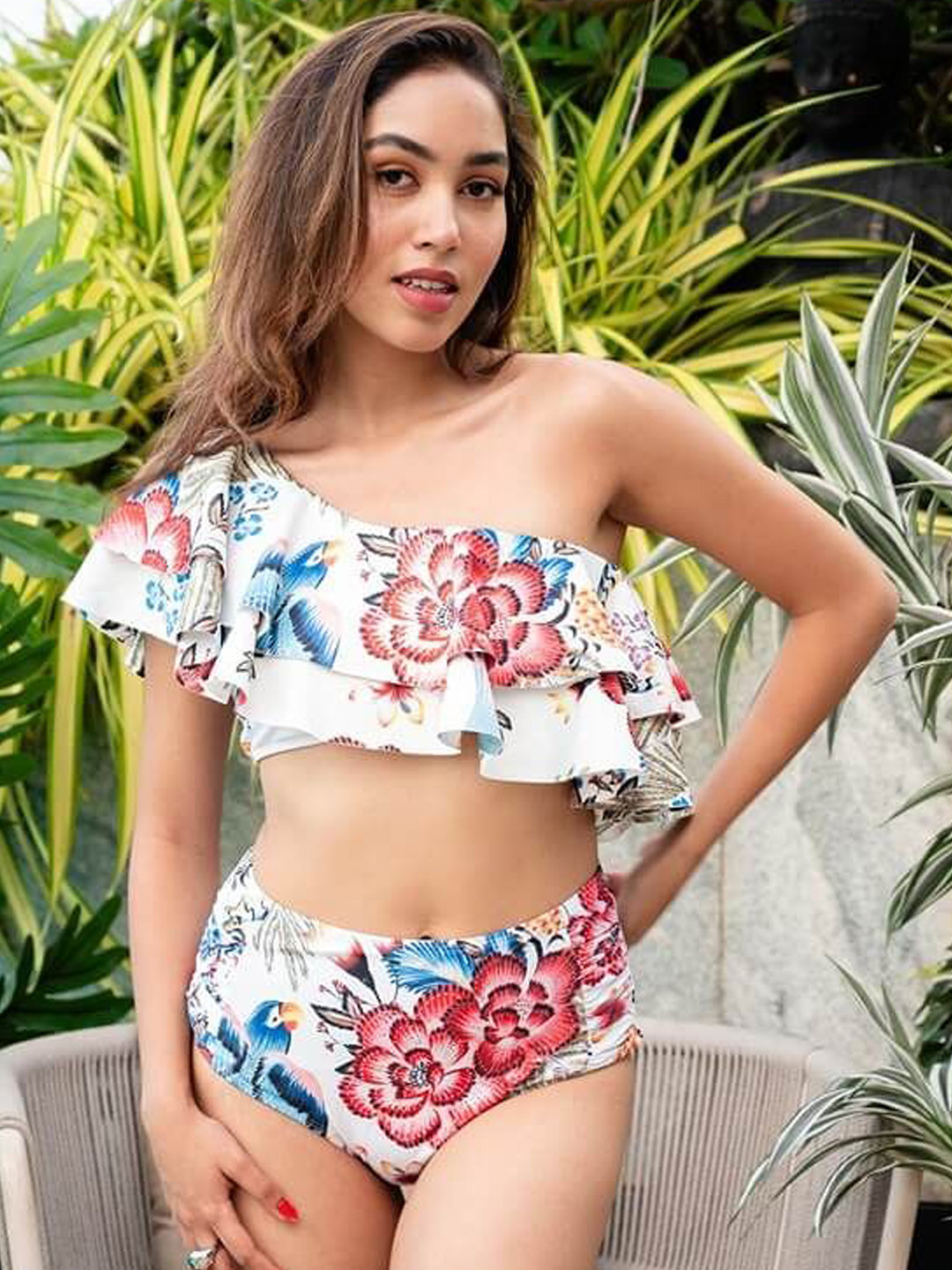 

FancyPants Printed Swim Bikini Set, White