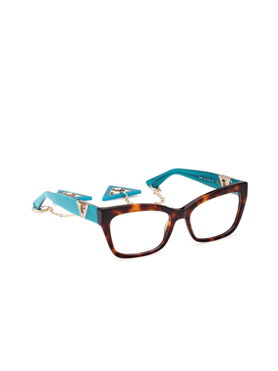 

GUESS Women Abstract Full Rim Rectangle Frames, Brown