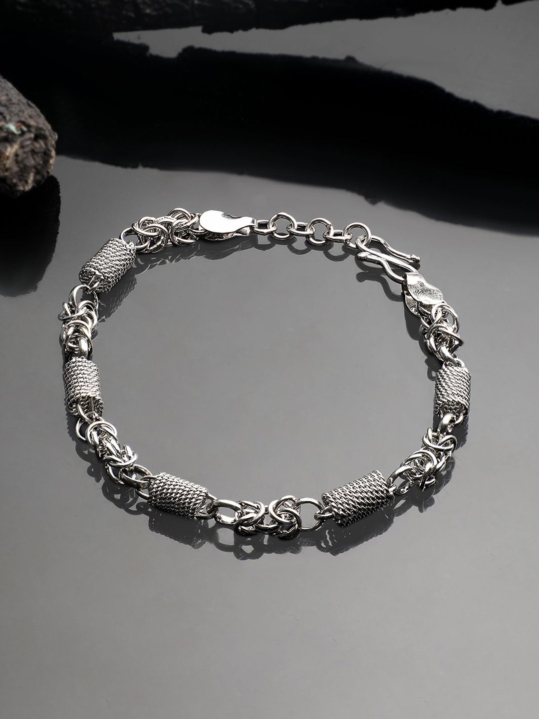 

The Roadster Lifestyle. Co Rhodium Plated Link Bracelet, Silver