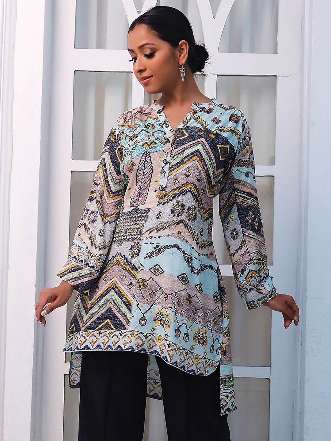 

Kaftanize Printed Tunic, Cream