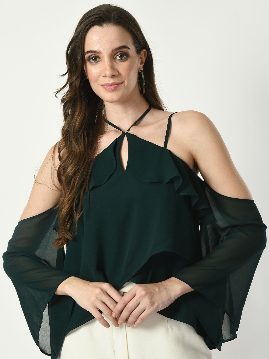

Tushita Georgette Top, Green