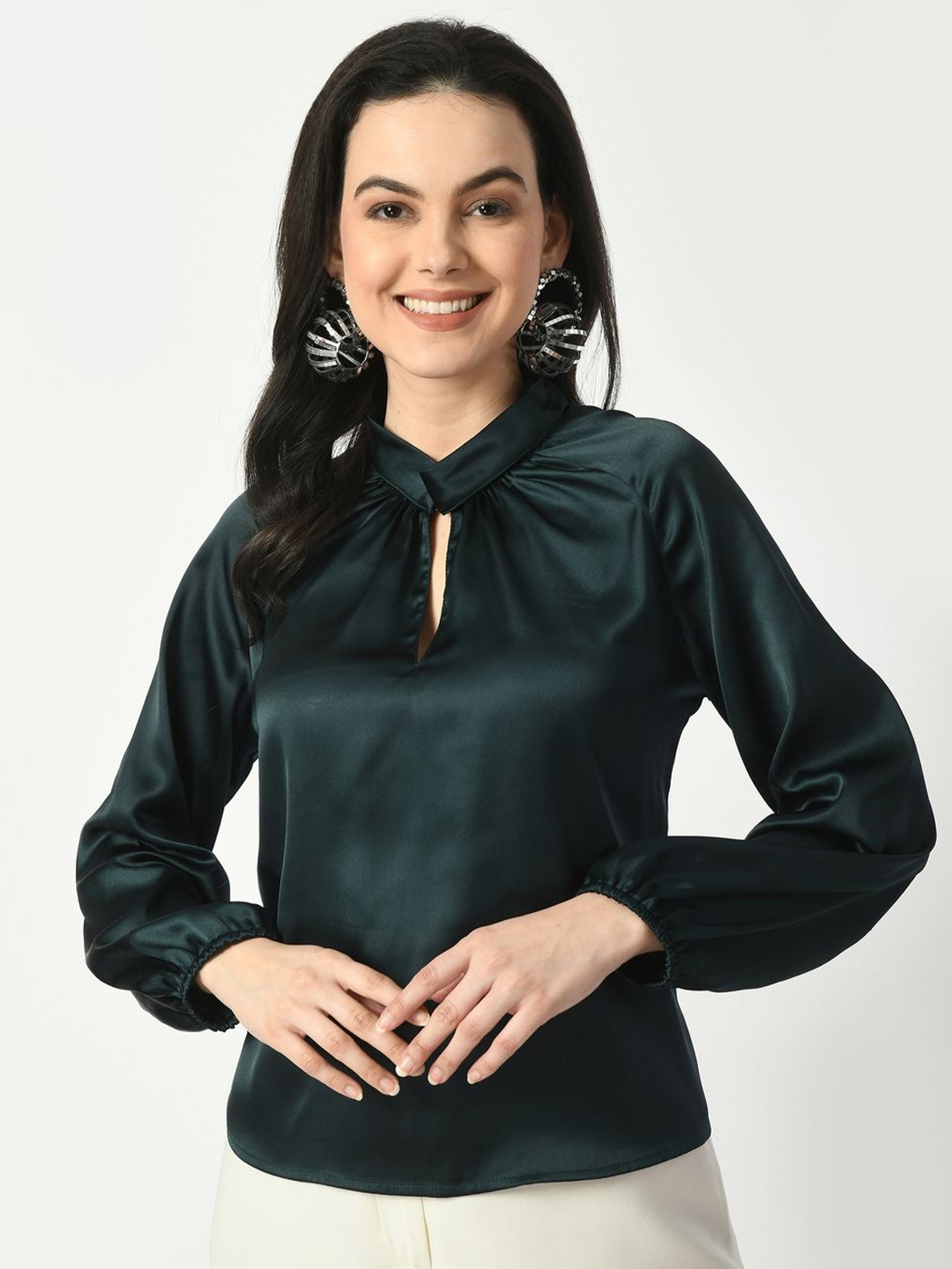 

Tushita Crepe Top, Green