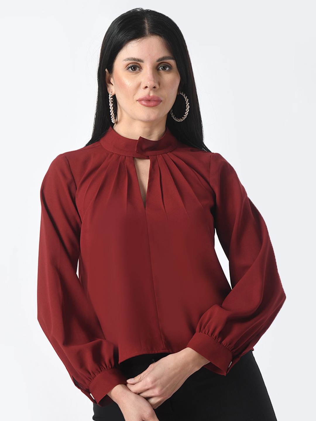 

Tushita Crepe Top, Maroon