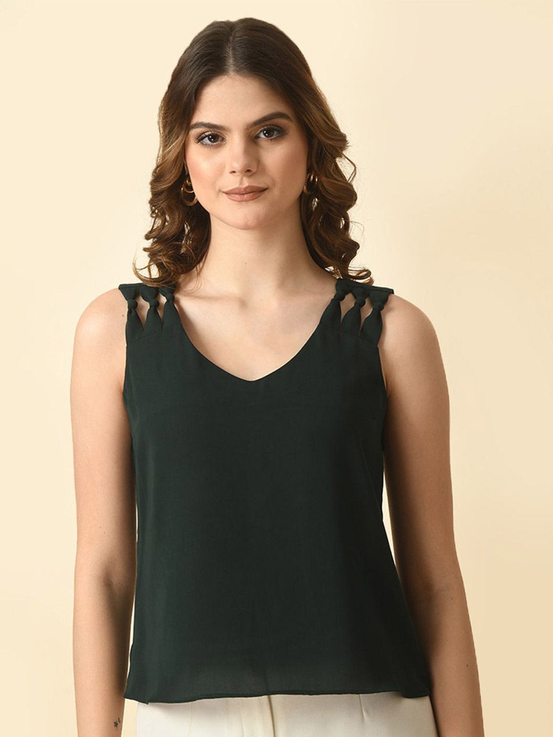 

Tushita Crepe Top, Green