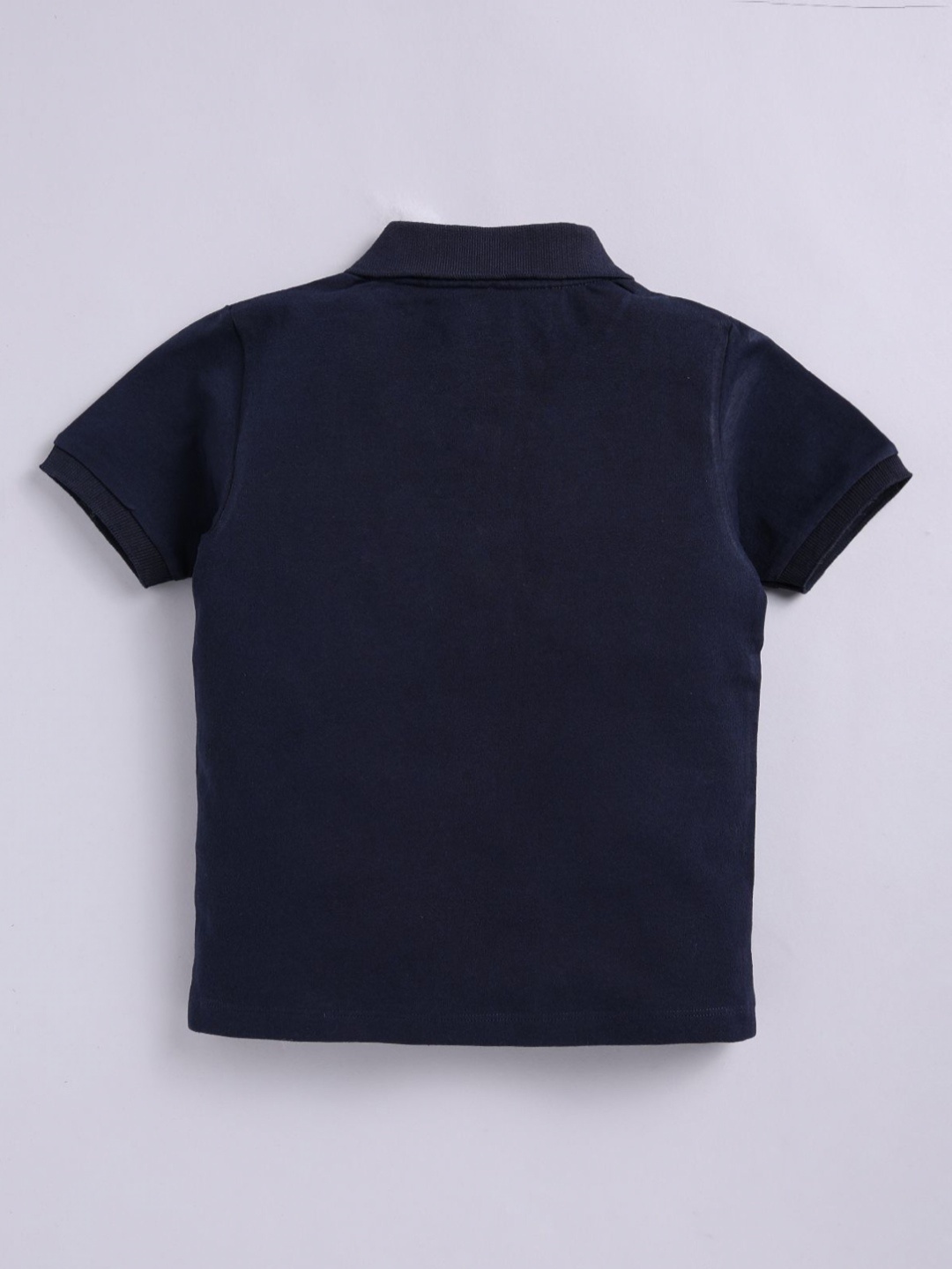 

SmartRAHO Boys Polo Collar Applique T-shirt, Navy blue