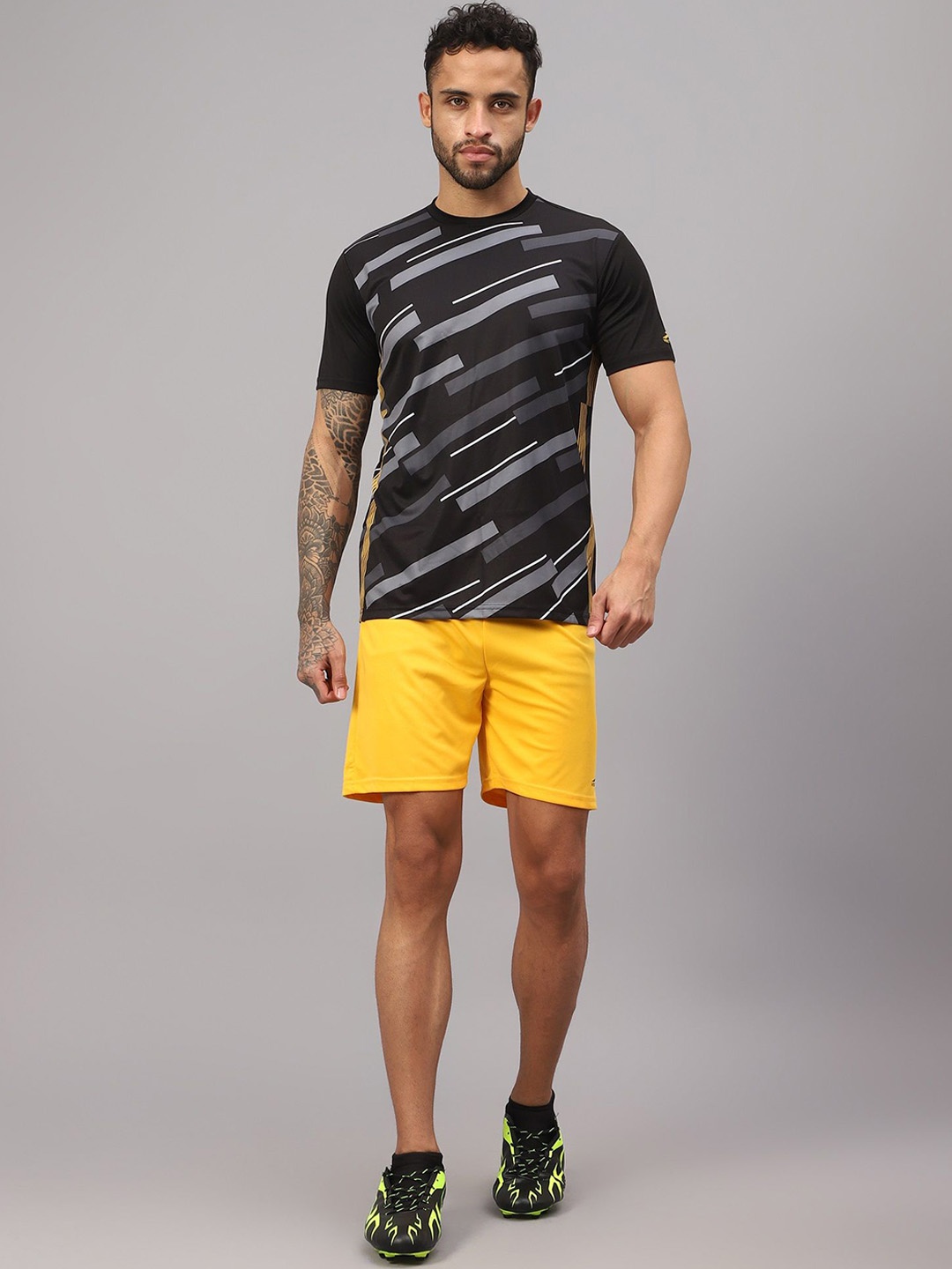 VECTOR X Men Printed Tracksuit, Black