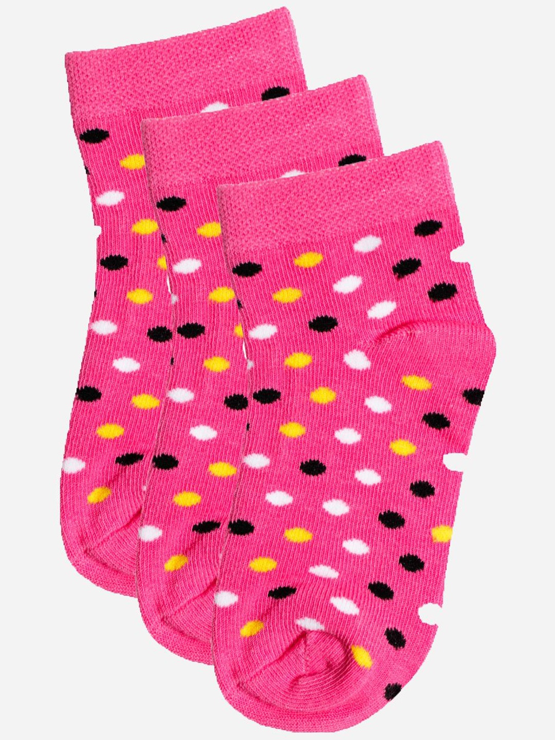 

Bodycare Girls Pack Of 3 Printed Cotton Ankle-Length Socks, Fuchsia