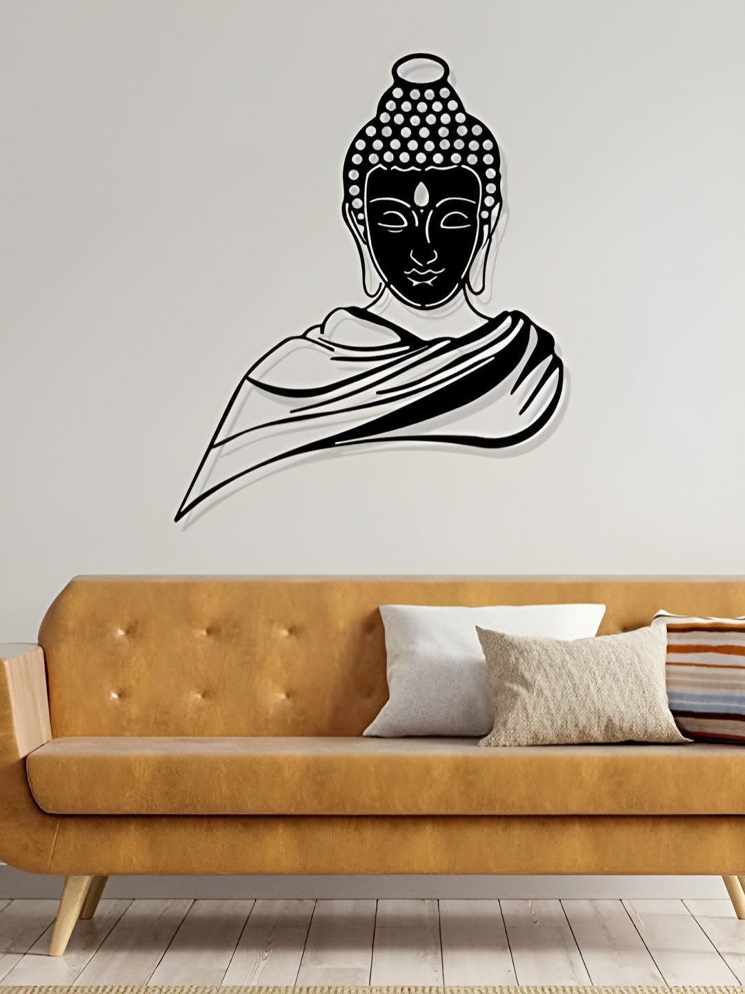 

Artrooms Buddha Metal Wall Art, Black