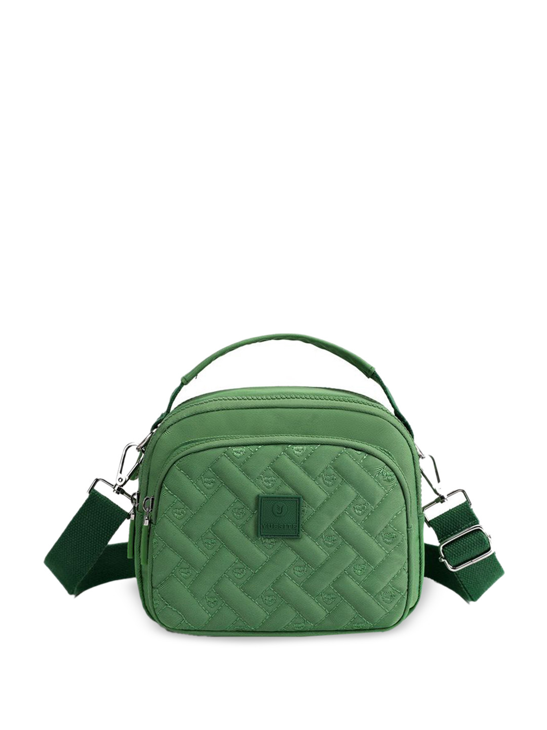 

Diva Dale Women Structured Sling Bag with Quilted Handbags, Green