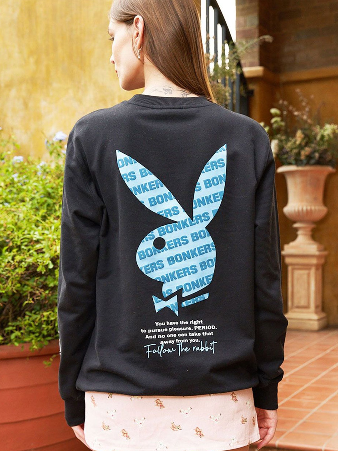 

Bonkers Corner Women Typography Printed Sweatshirt, Black
