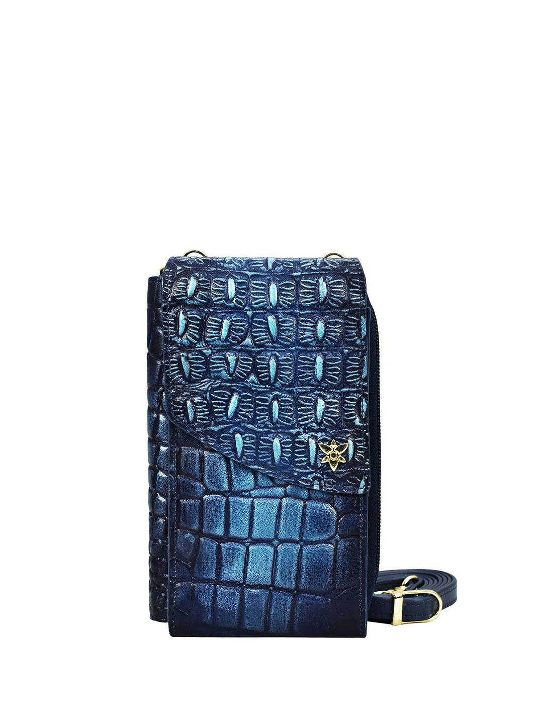 

Anuschka Women Bow Detail Leather Envelope, Navy blue
