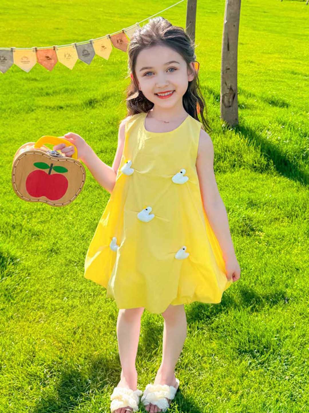 

INCLUD Girls Top with Shorts, Yellow