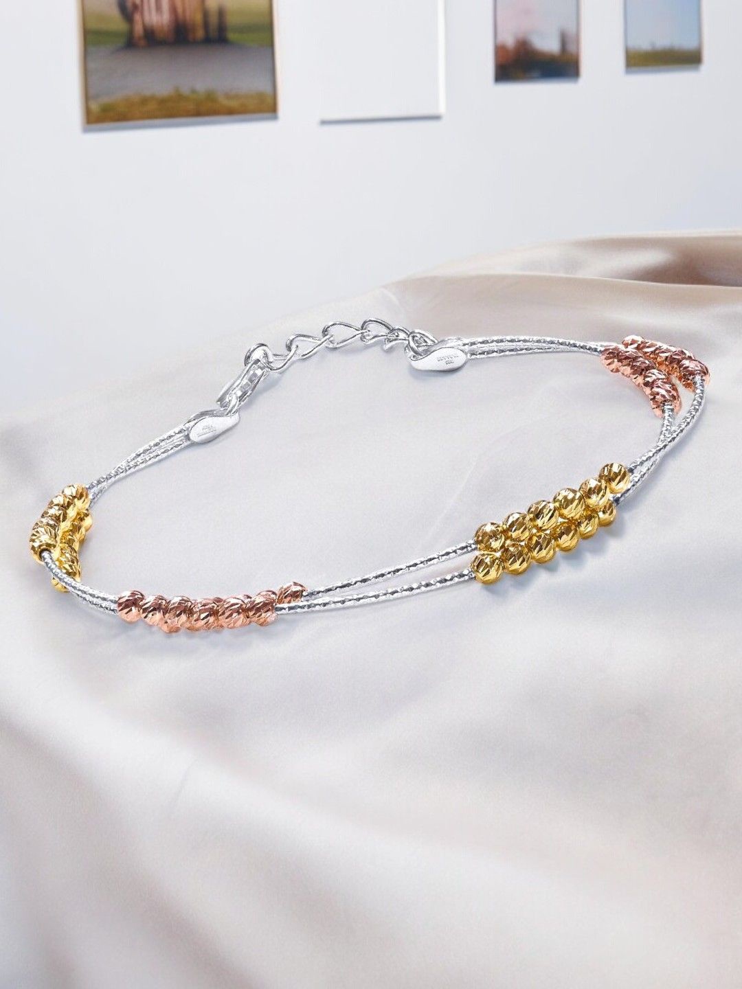 

Taraash 92.5 Sterling Silver Bracelet, Gold