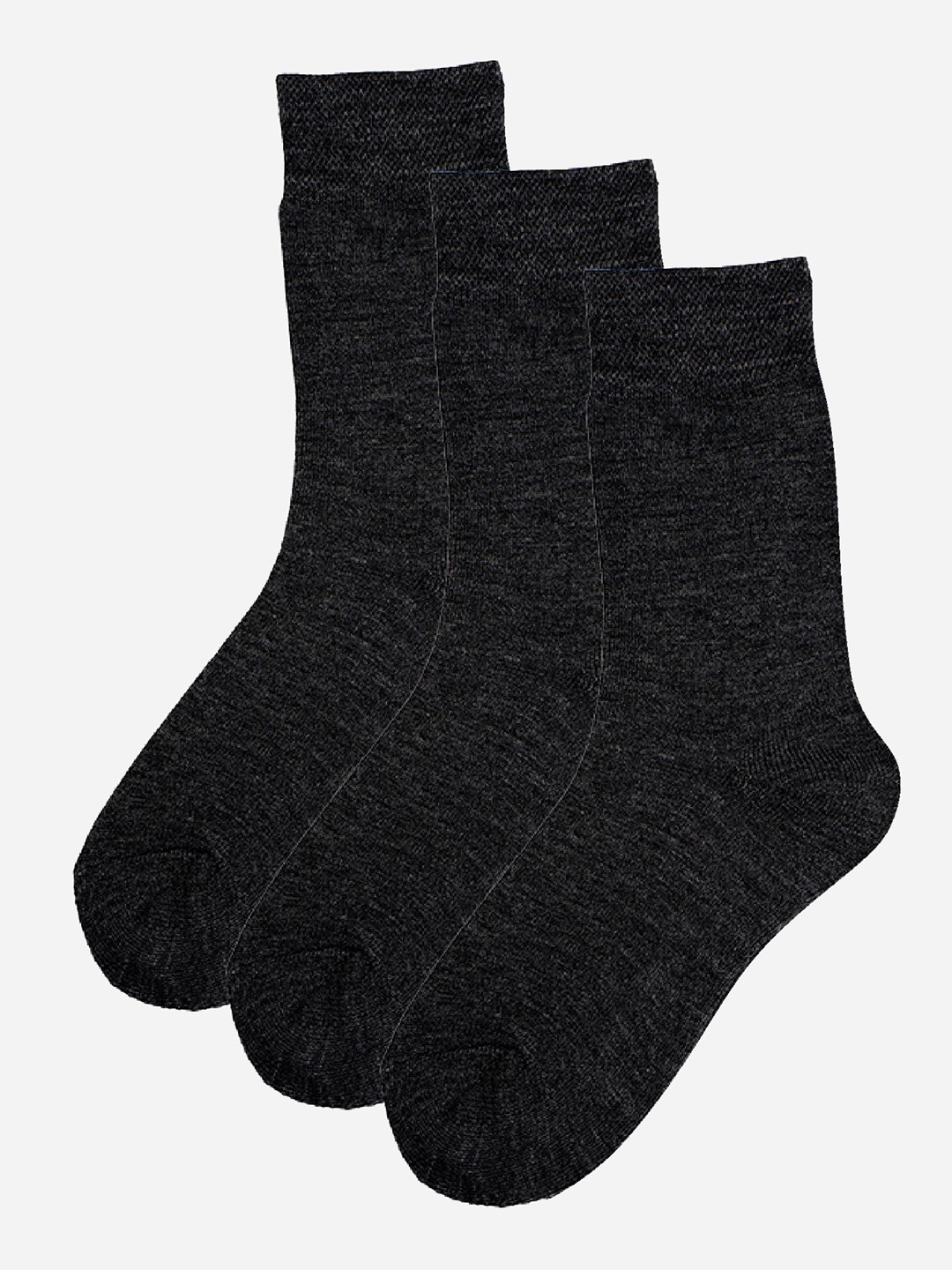 

Bodycare Kids Pack Of 3 Cotton Calf-Length Socks, Grey