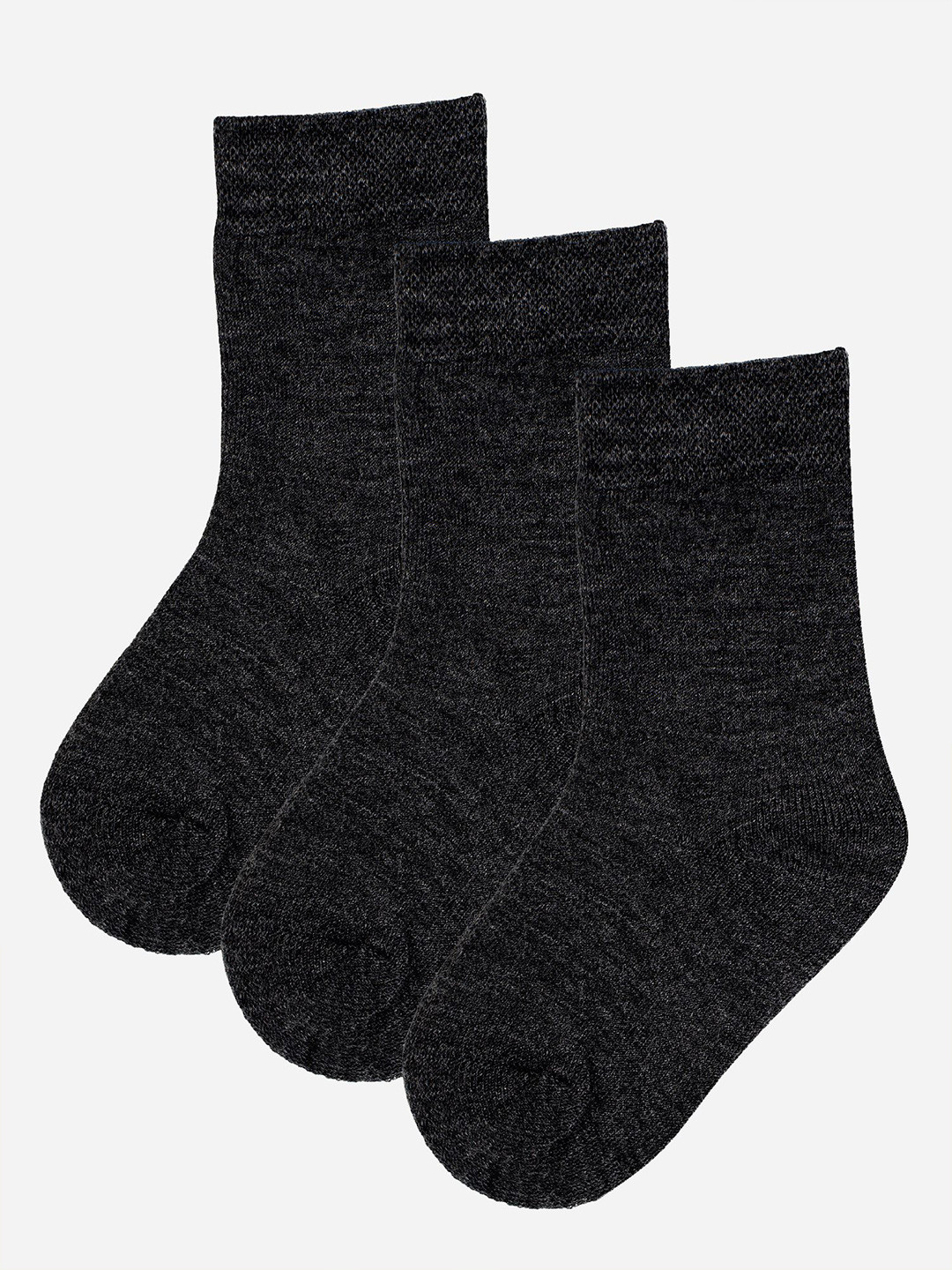 

Bodycare Kids Pack Of 3 Grey Cotton Ankle - Length Socks