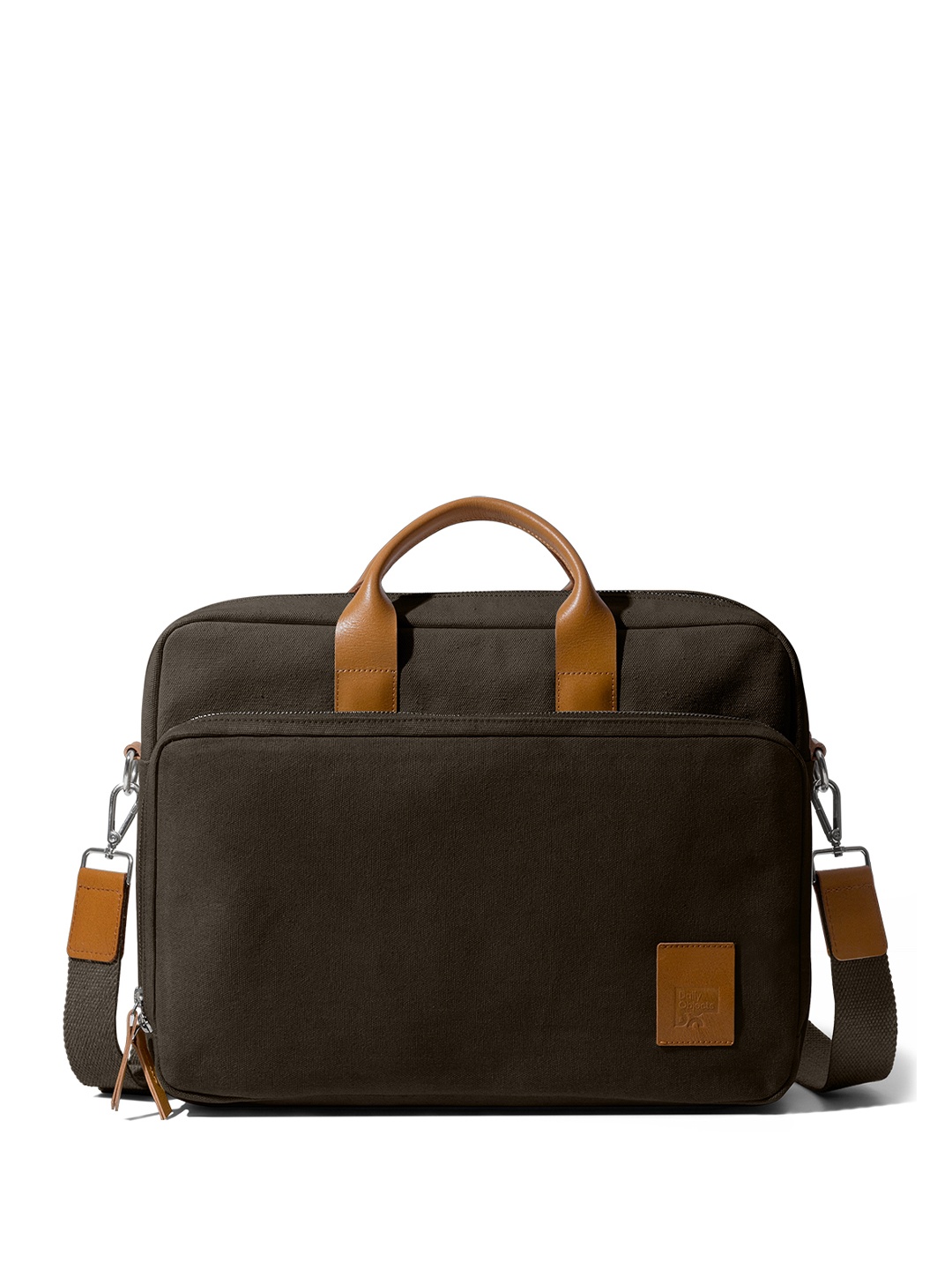 

DailyObjects Adults-Unisex Solid Shopper Handheld Bag with Applique, Brown