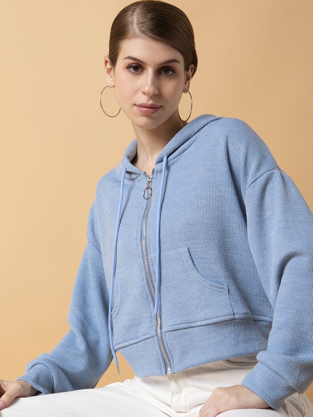 

SHOWOFF Women Hooded Sweatshirt, Blue