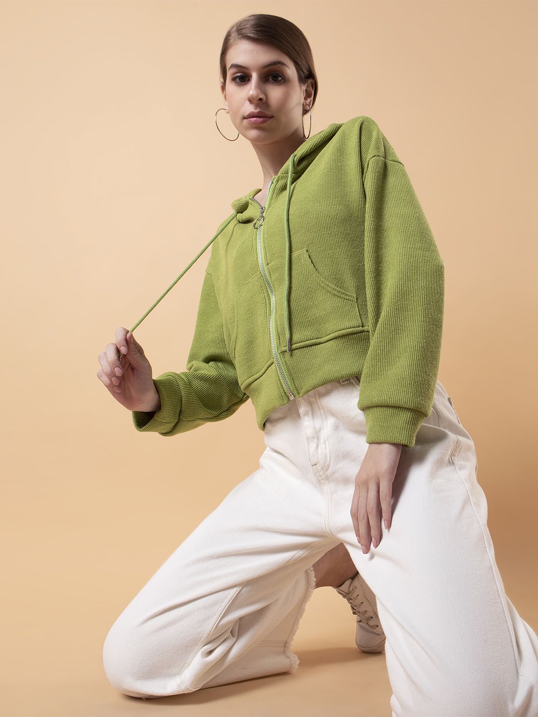 

SHOWOFF Women Hooded Sweatshirt, Green