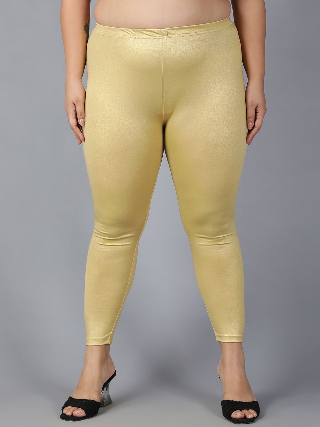 

Plus Size Women Plus Size Ankle-Length Leggings, Gold