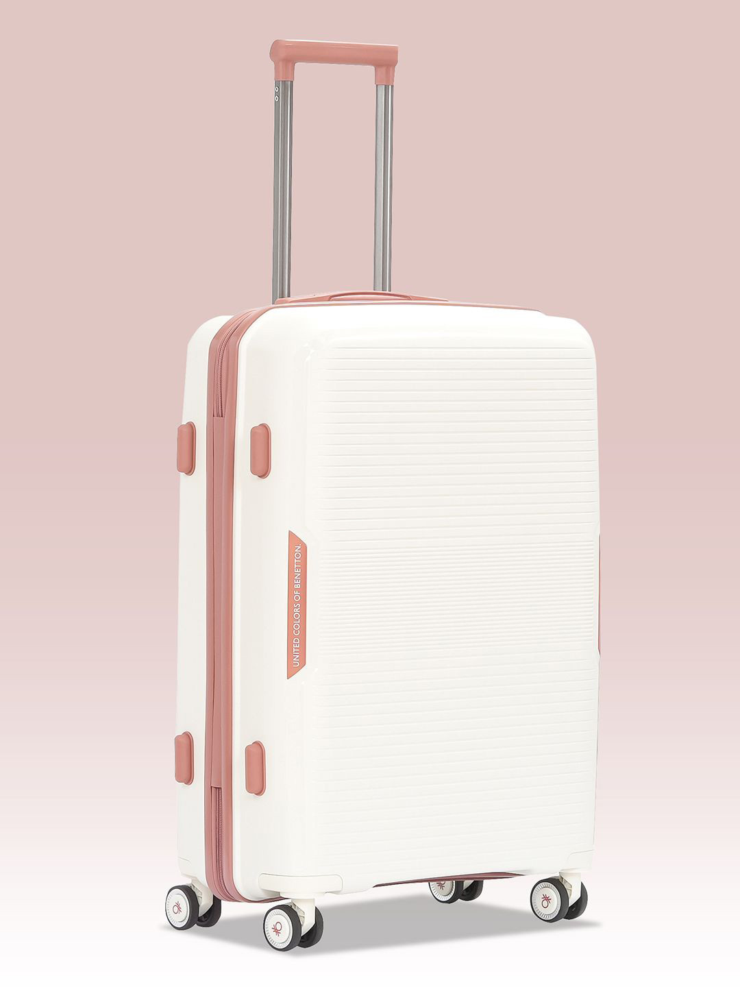 

United Colors of Benetton Opal Hard-Sided Medium Trolley Bag, White
