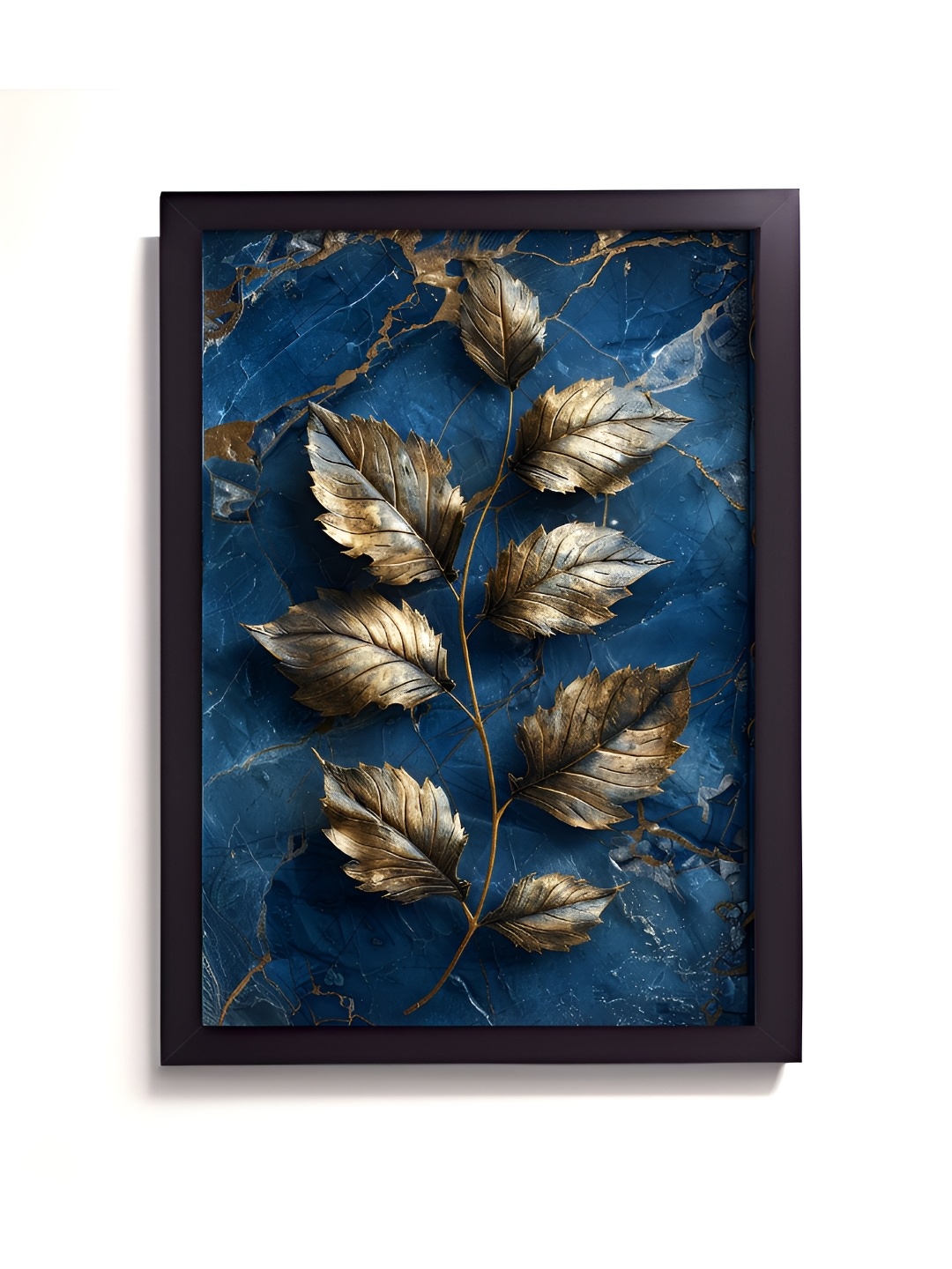 

RANDOM Blue & Gold Toned Floral & Botanical Painting Wall Art