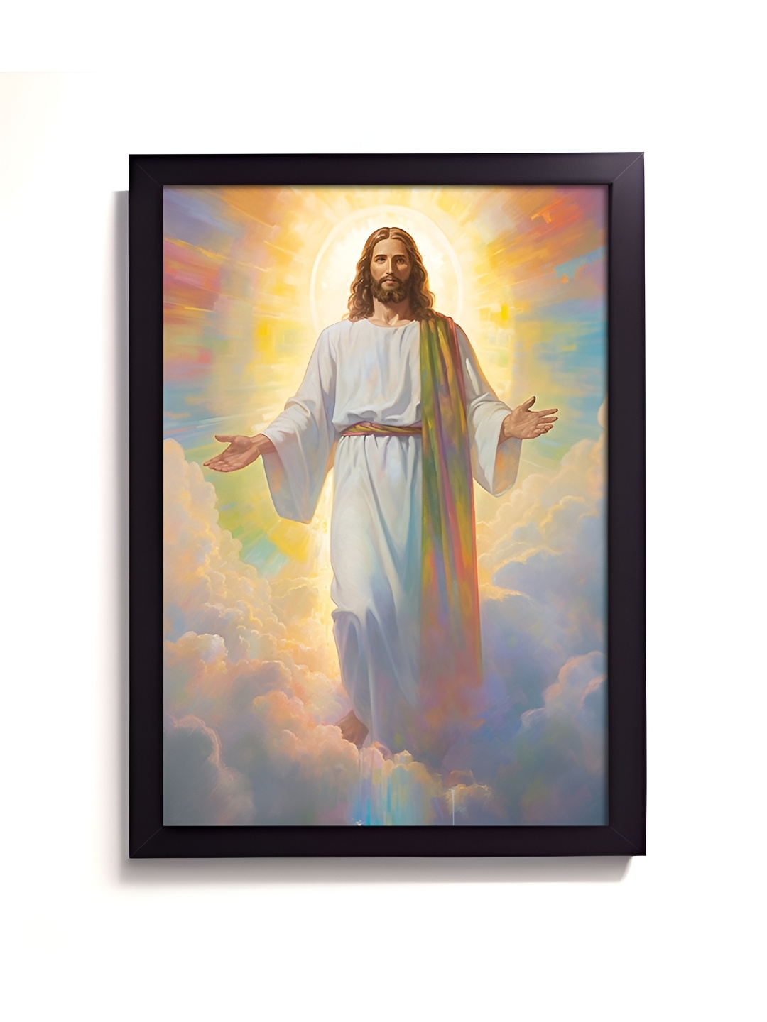 

RANDOM White & Yellow Religious Painting Wall Art