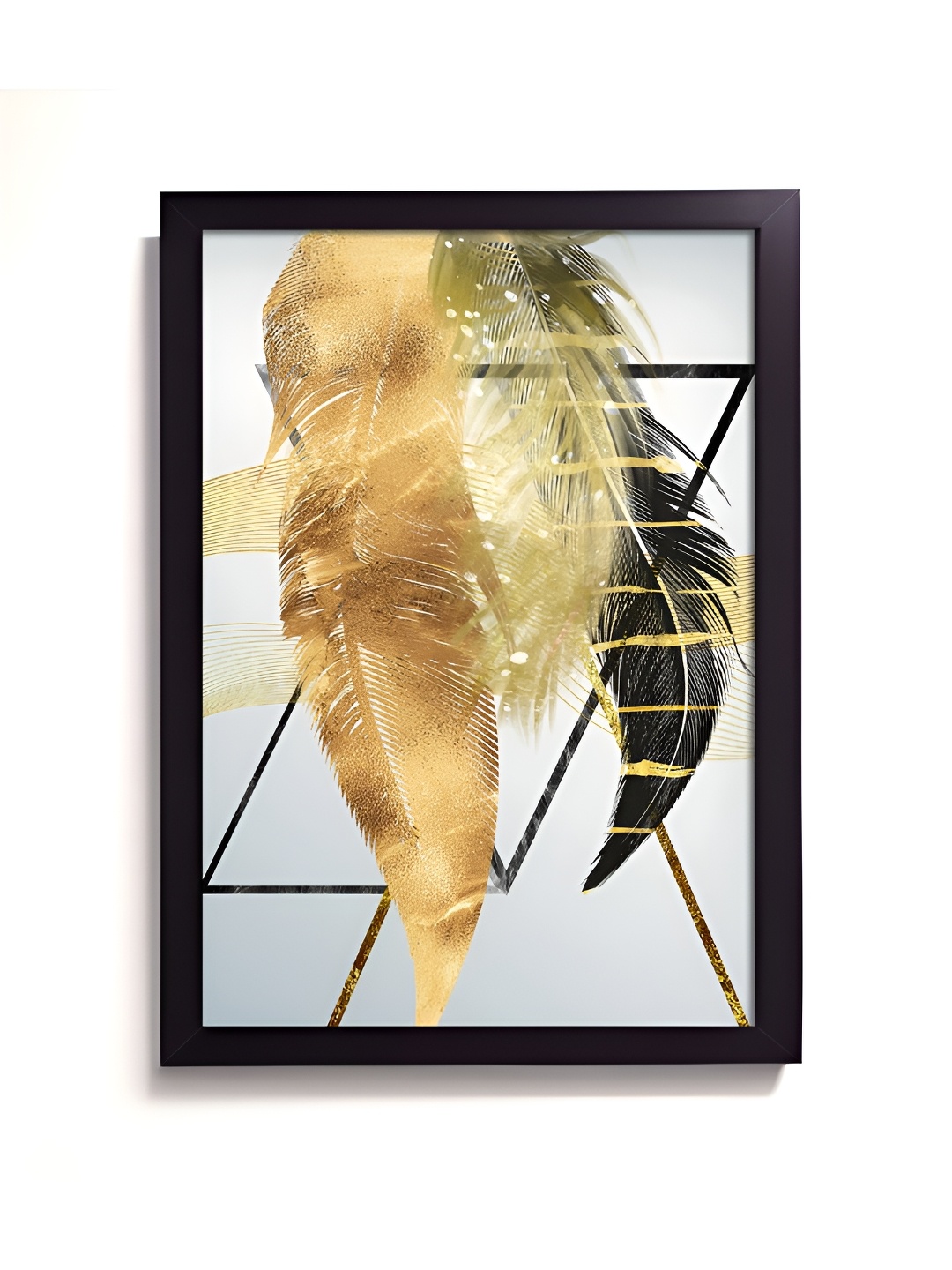 

RANDOM Gold Toned & Black Floral & Botanical Painting Wall Art