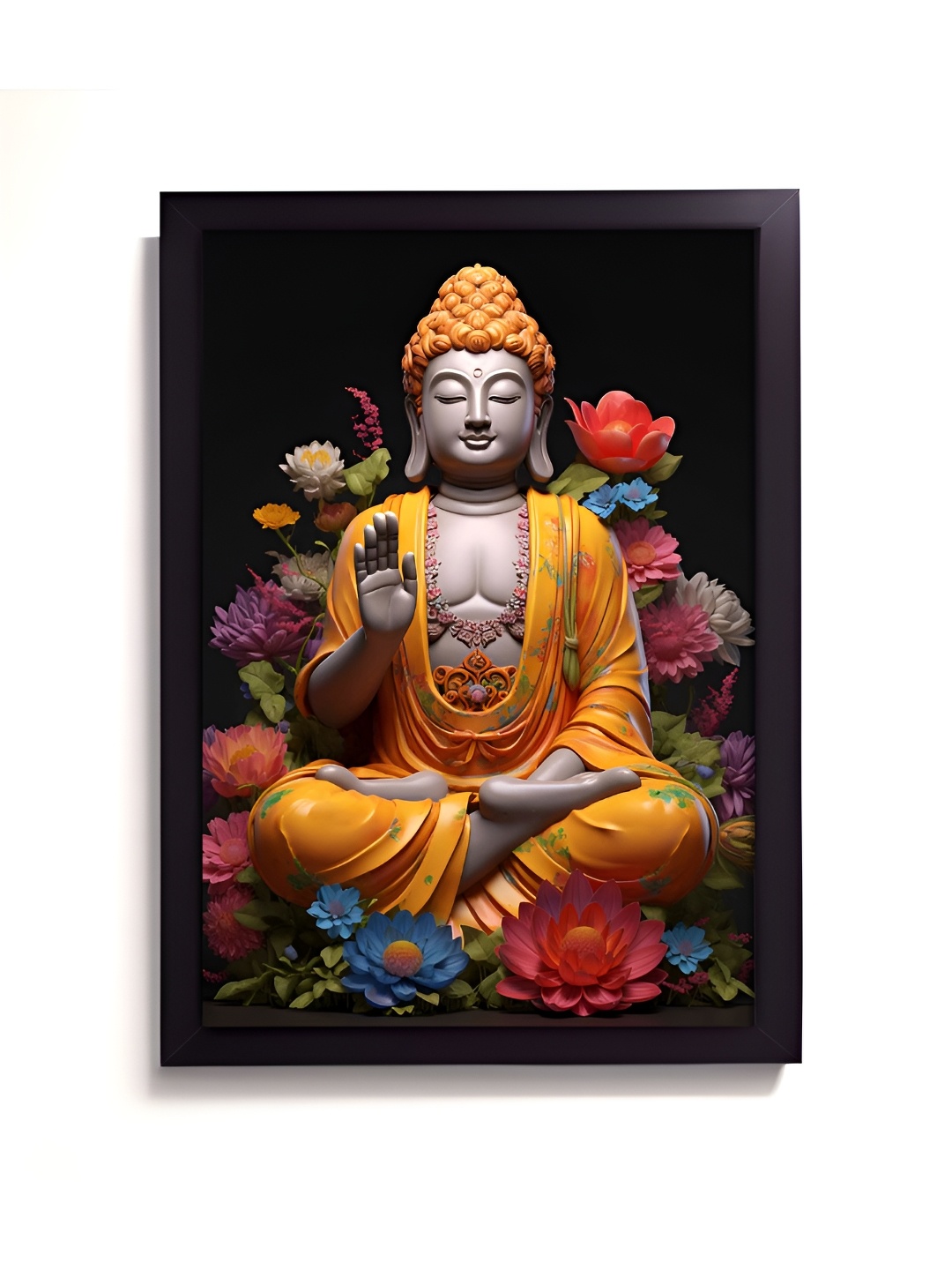 

RANDOM Red & Yellow Synthetic Wooden Wall Art